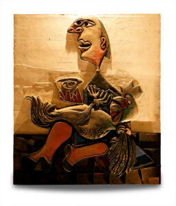Mujer con Gallo
